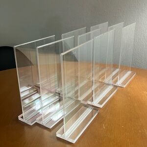9 Clear Acrylic 5” x 7” Table Top Menu Number Holder